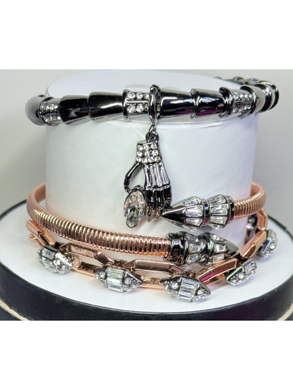 Bomb Party Halloween Stacks "Gilded Apparition" Rose Gold & Hematite